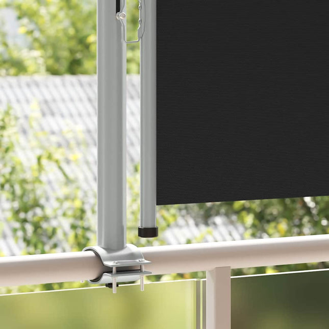 sammenrullelig sidemarkise 80x300 cm sort