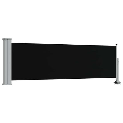 sammenrullelig sidemarkise 80x300 cm sort