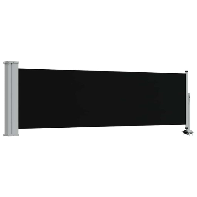 sammenrullelig sidemarkise 80x300 cm sort