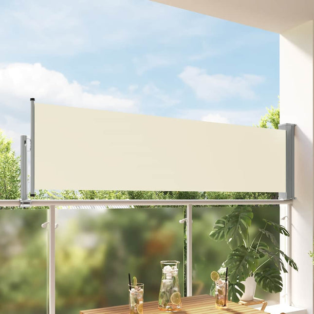 sammenrullelig sidemarkise 80 x 300 cm cremefarvet