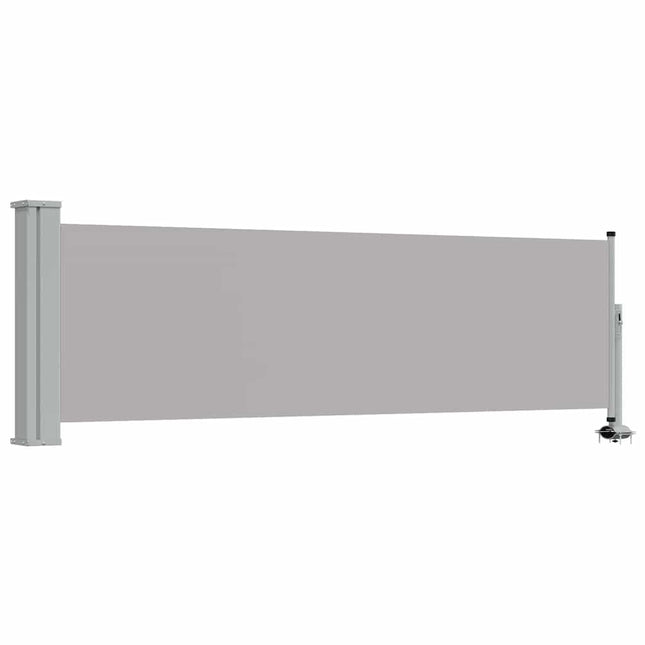 sammenrullelig sidemarkise til terrassen 80 x 300 cm grå