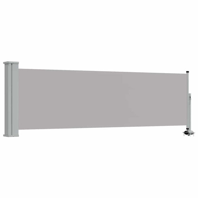 sammenrullelig sidemarkise til terrassen 80 x 300 cm grå