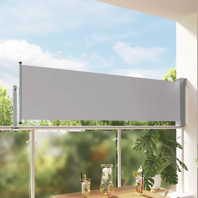 sammenrullelig sidemarkise til terrassen 80 x 300 cm grå