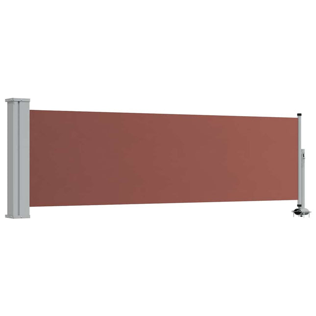 sammenrullelig sidemarkise til terrassen 80 x 300 cm brun