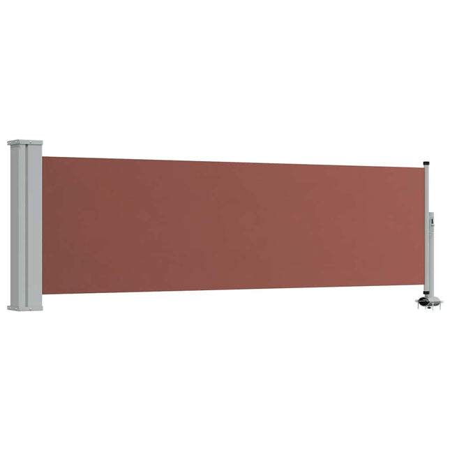 sammenrullelig sidemarkise til terrassen 80 x 300 cm brun