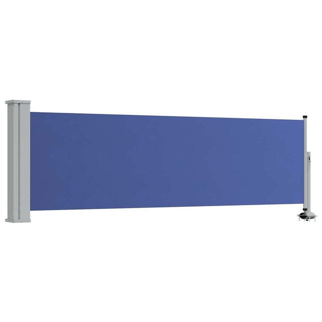 sammenrullelig sidemarkise til terrassen 80 x 300 cm blå