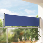 sammenrullelig sidemarkise til terrassen 80 x 300 cm blå