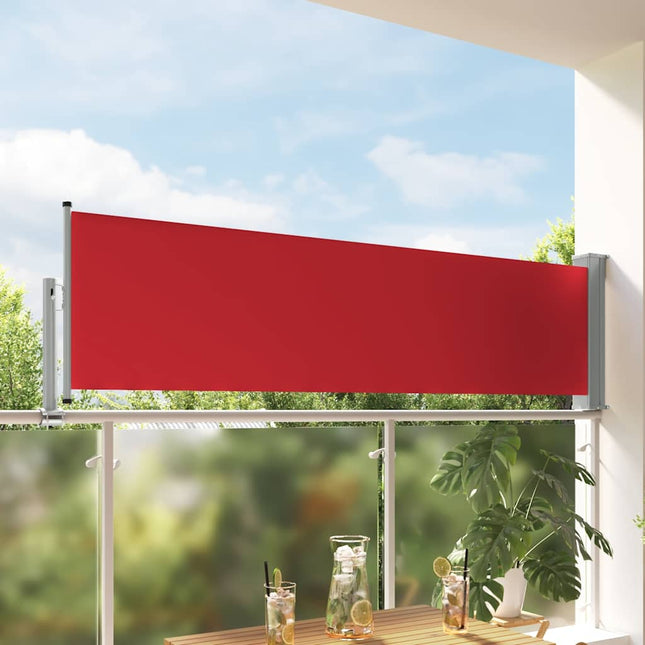 sammenrullelig sidemarkise til terrassen 80x300 cm rød