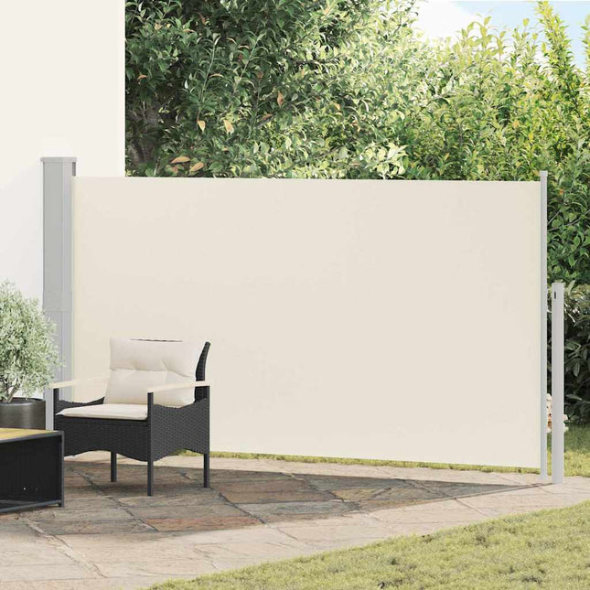 sammenrullelig sidemarkise til terrassen 170x300 cm cremefarvet