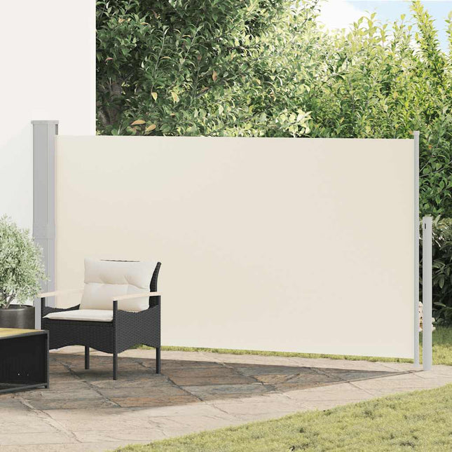 sammenrullelig sidemarkise til terrassen 170x300 cm cremefarvet