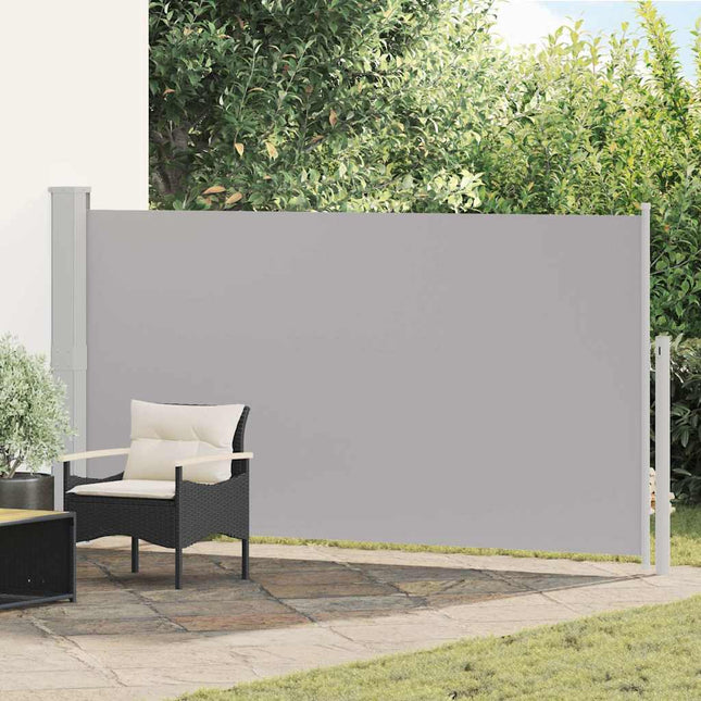sammenrullelig sidemarkise til terrassen 170 x 300 cm grå