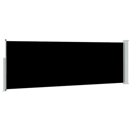 sammenrullelig sidemarkise til terrassen 100 x 300 cm sort