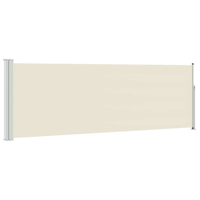 sammenrullelig sidemarkise til terrassen 100x314 cm cremefarvet