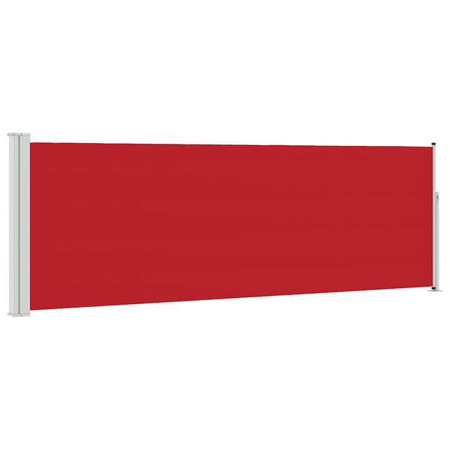 sammenrullelig sidemarkise til terrassen 100 x 314 cm rød