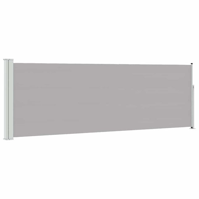 sammenrullelig sidemarkise til terrassen 100 x 314 cm grå