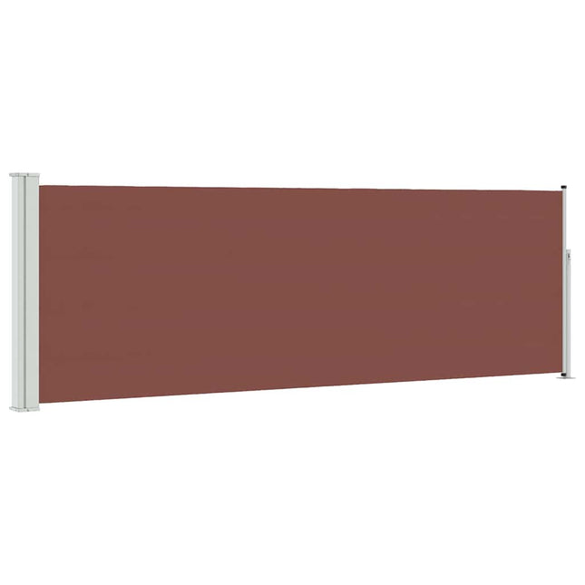 sammenrullelig sidemarkise til terrassen 100 x 314 cm brun