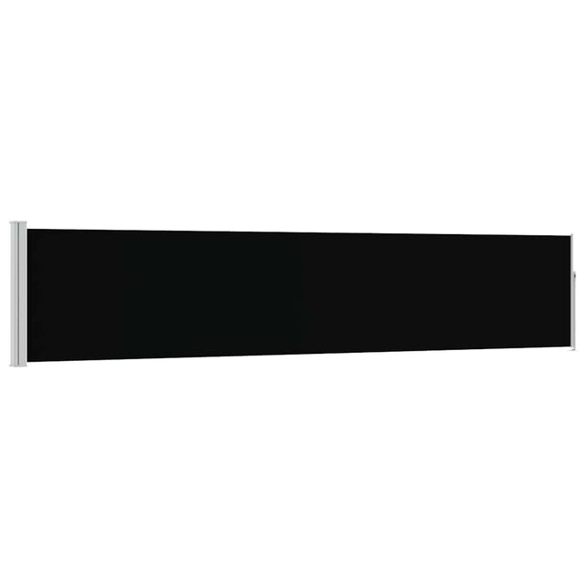 sammenrullelig sidemarkise til terrassen 100 x 500 cm sort