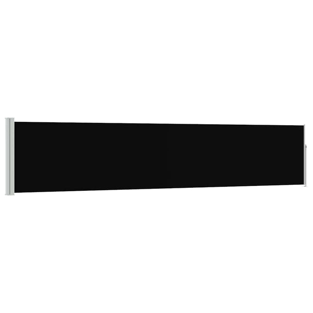 sammenrullelig sidemarkise til terrassen 100 x 514 cm sort
