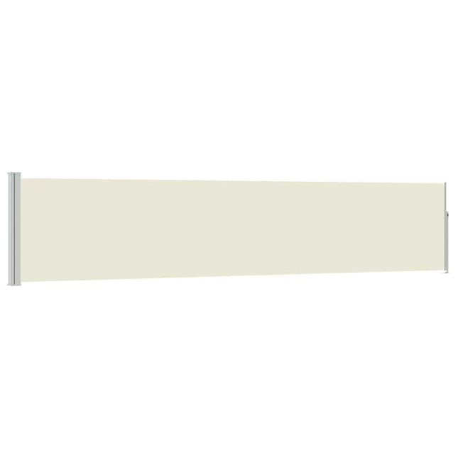 sammenrullelig sidemarkise til terrassen 100x500 cm cremefarvet