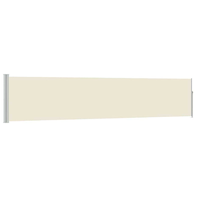 sammenrullelig sidemarkise til terrassen 100x514 cm cremefarvet