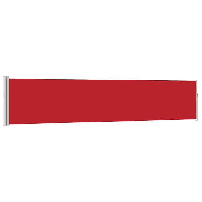 sammenrullelig sidemarkise til terrassen 100 x 500 cm rød
