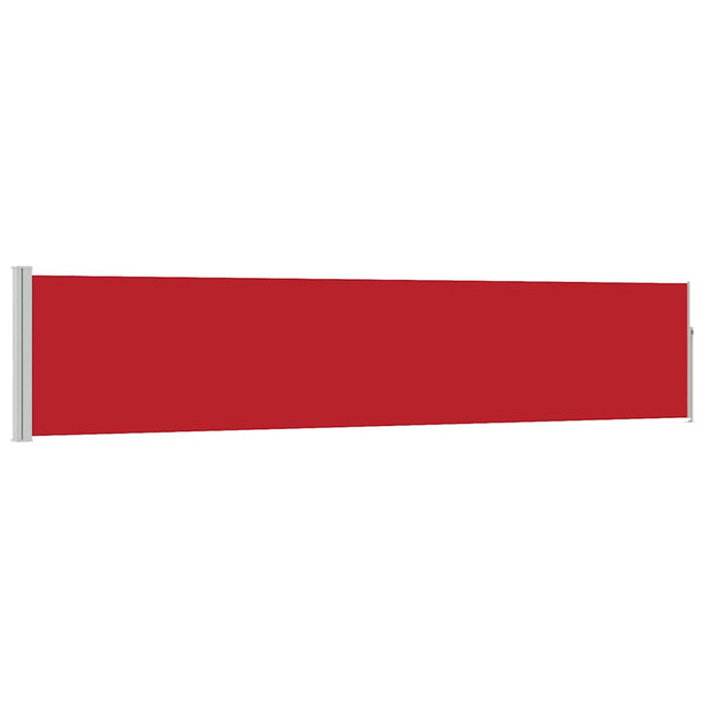 sammenrullelig sidemarkise til terrassen 100 x 514 cm rød