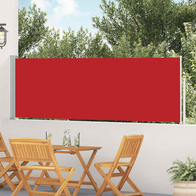 sammenrullelig sidemarkise til terrassen 100 x 514 cm rød