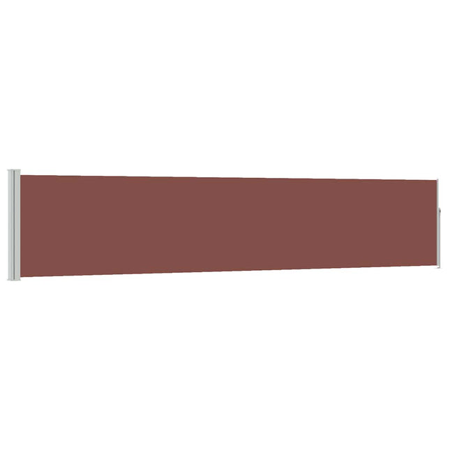 sammenrullelig sidemarkise til terrassen 100 x 500 cm brun