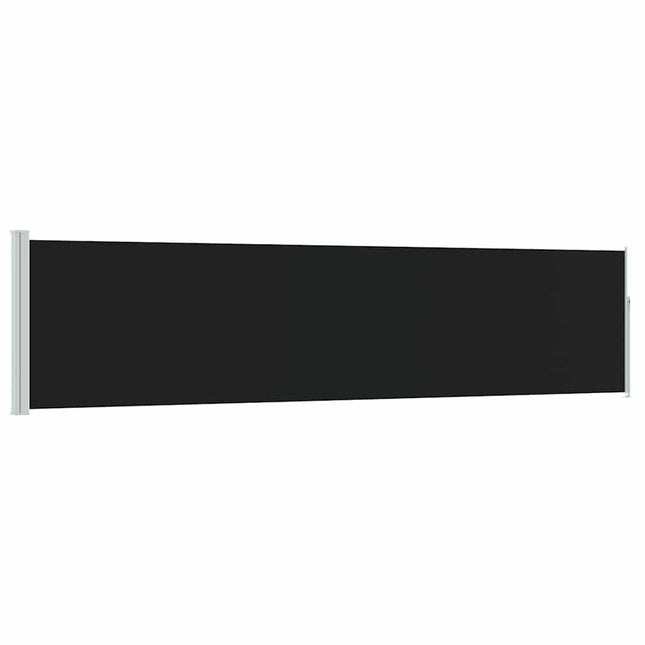 sammenrullelig sidemarkise til terrassen 120x500 cm sort
