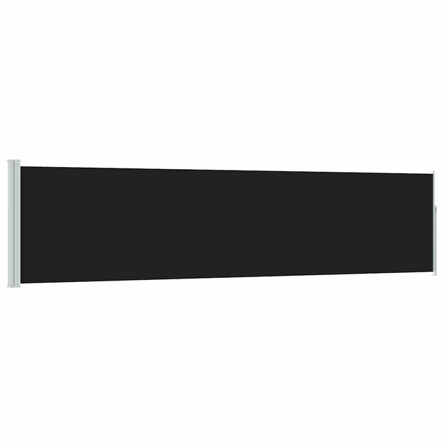 sammenrullelig sidemarkise til terrassen 117x514 cm sort