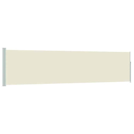 sammenrullelig sidemarkise til terrassen 117x500 cm cremefarvet
