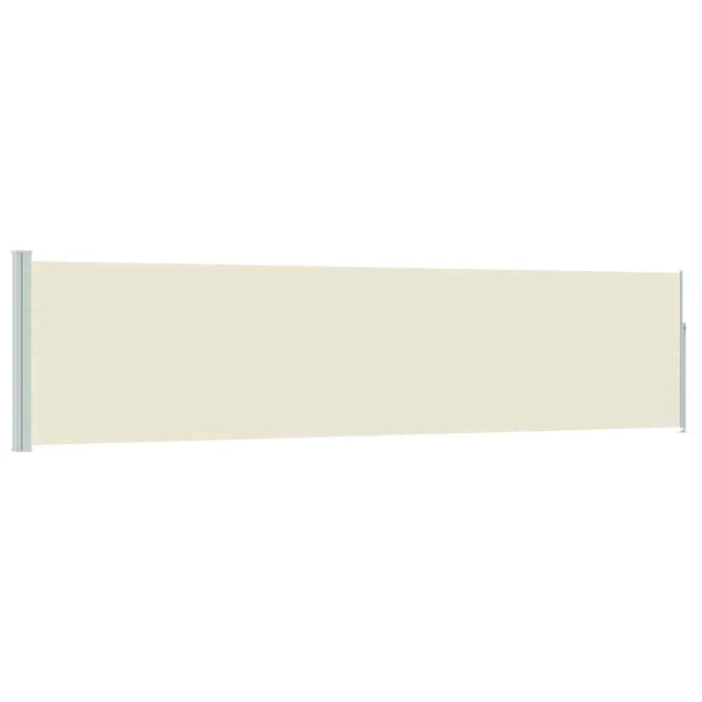 sammenrullelig sidemarkise til terrassen 117x514 cm cremefarvet