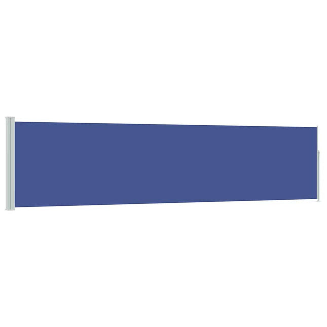 sammenrullelig sidemarkise til terrassen 117x514 cm blå