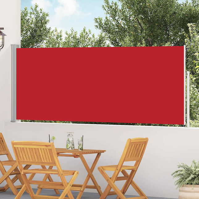 sammenrullelig sidemarkise til terrassen 117x514 cm rød