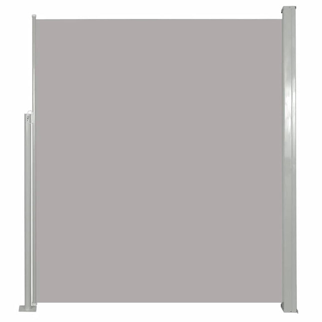 sammenrullelig sidemarkise til terrassen 120 x 500 cm grå