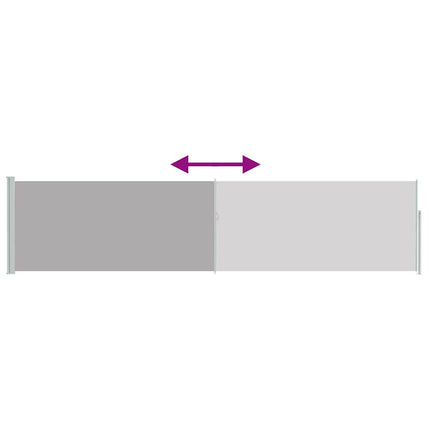 sammenrullelig sidemarkise til terrassen 117x500 cm grå