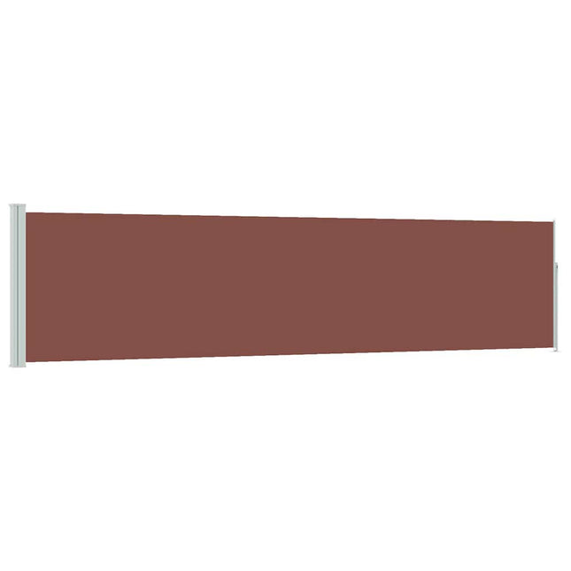 sammenrullelig sidemarkise til terrassen 117x514 cm brun