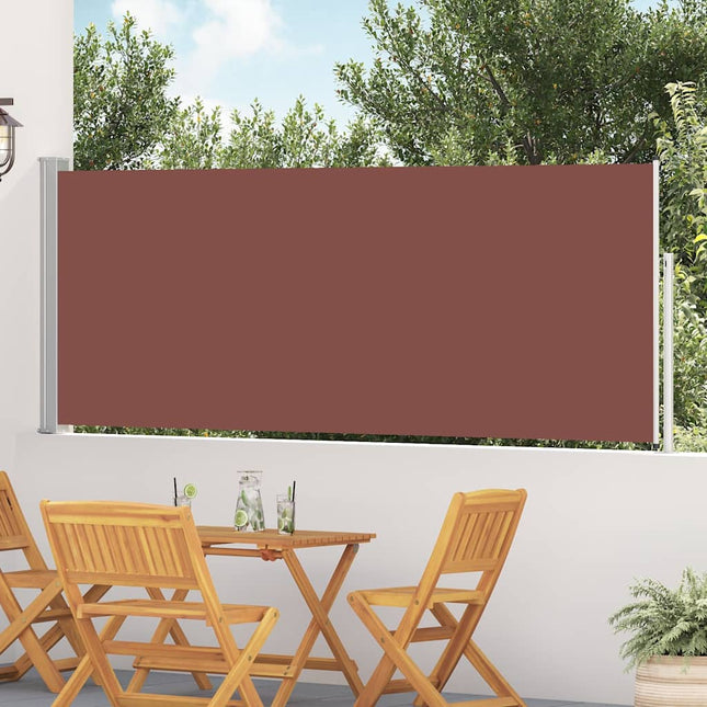 sammenrullelig sidemarkise til terrassen 117x514 cm brun