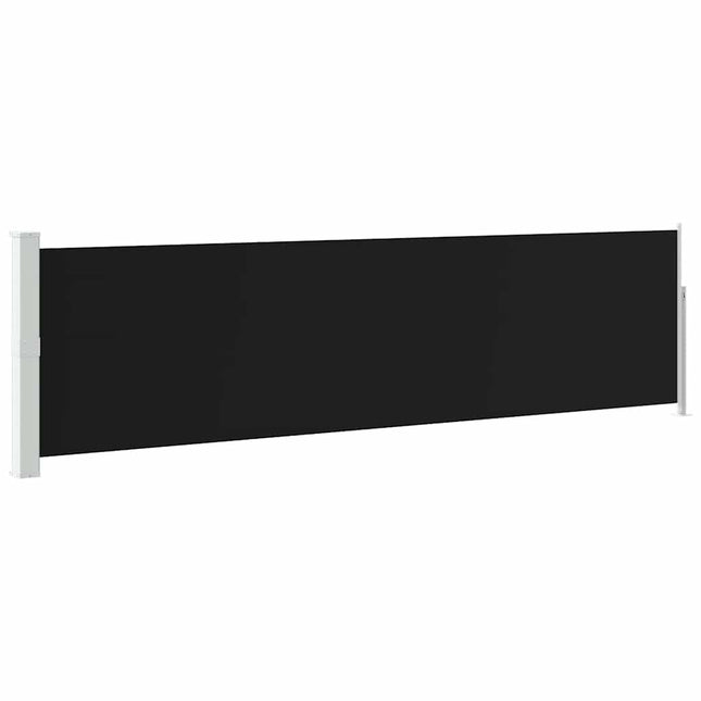 sammenrullelig sidemarkise til terrassen 140x500 cm sort