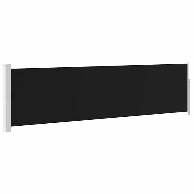 sammenrullelig sidemarkise til terrassen 140x514 cm sort