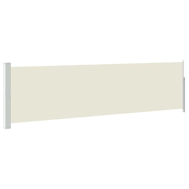 sammenrullelig sidemarkise til terrassen 140x500 cm cremefarvet