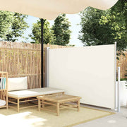 sammenrullelig sidemarkise til terrassen 140x500 cm cremefarvet