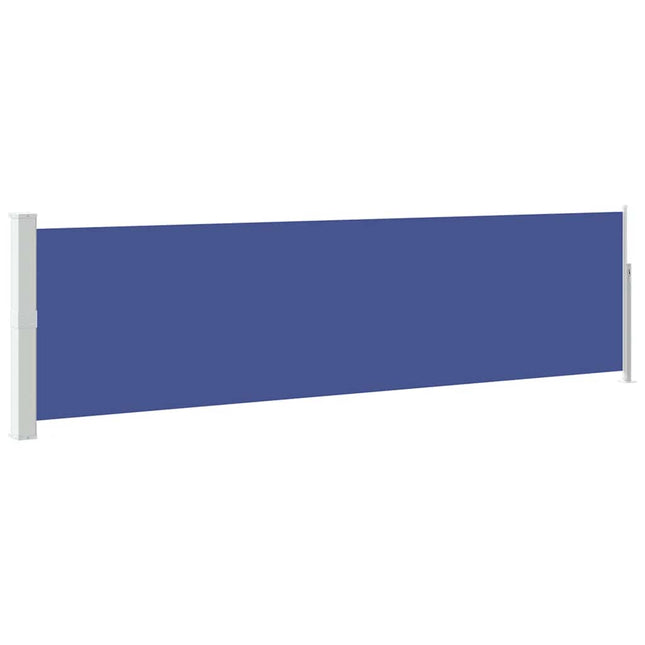sammenrullelig sidemarkise til terrassen 140 x 500 cm blå