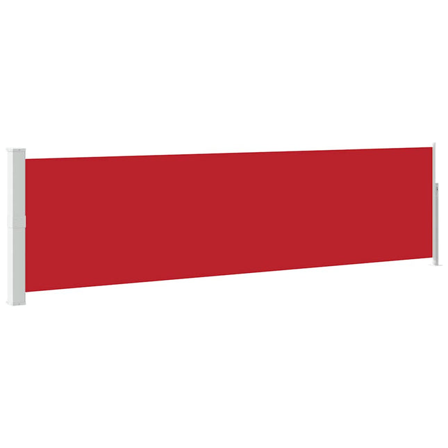 sammenrullelig sidemarkise til terrassen 140 x 500 cm rød