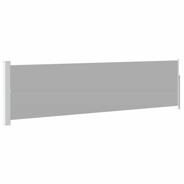 sammenrullelig sidemarkise til terrassen 140 x 514 cm grå