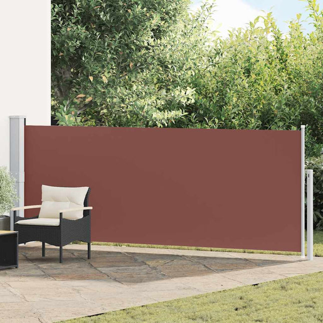 sammenrullelig sidemarkise til terrassen 140x500 cm brun