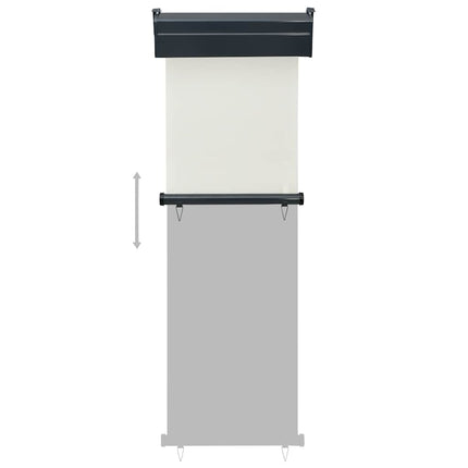 sidemarkise til altan 65x250 cm cremefarvet