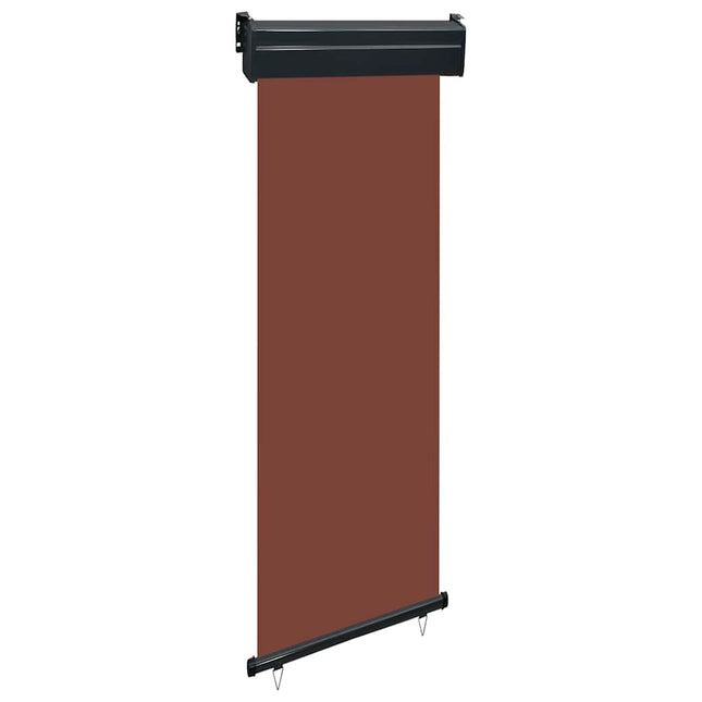 sidemarkise til altan 65x250 cm brun