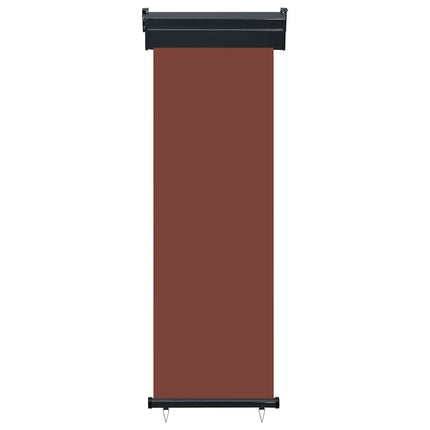 sidemarkise til altan 65x250 cm brun