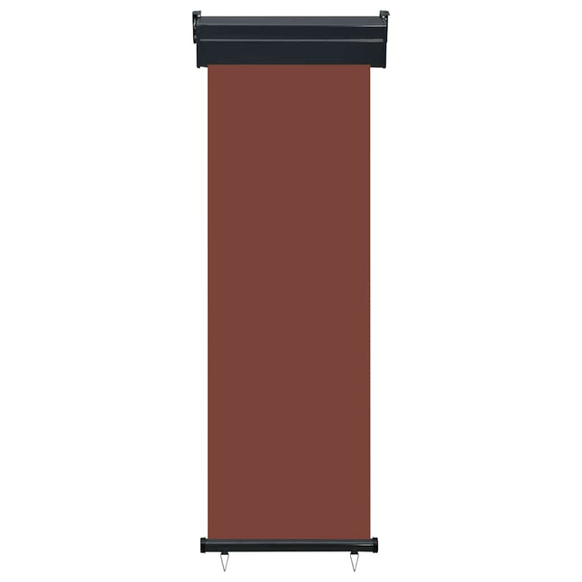 sidemarkise til altan 65x250 cm brun